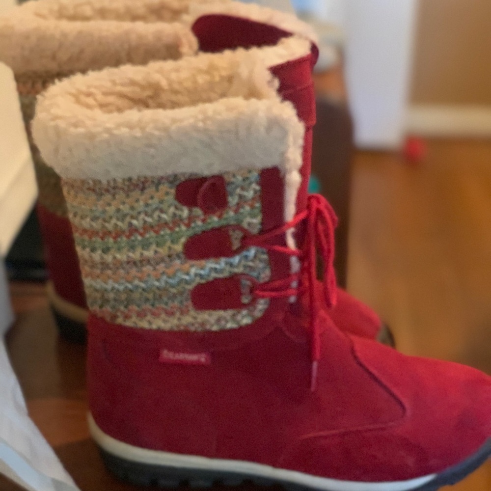 Bear paw red boots